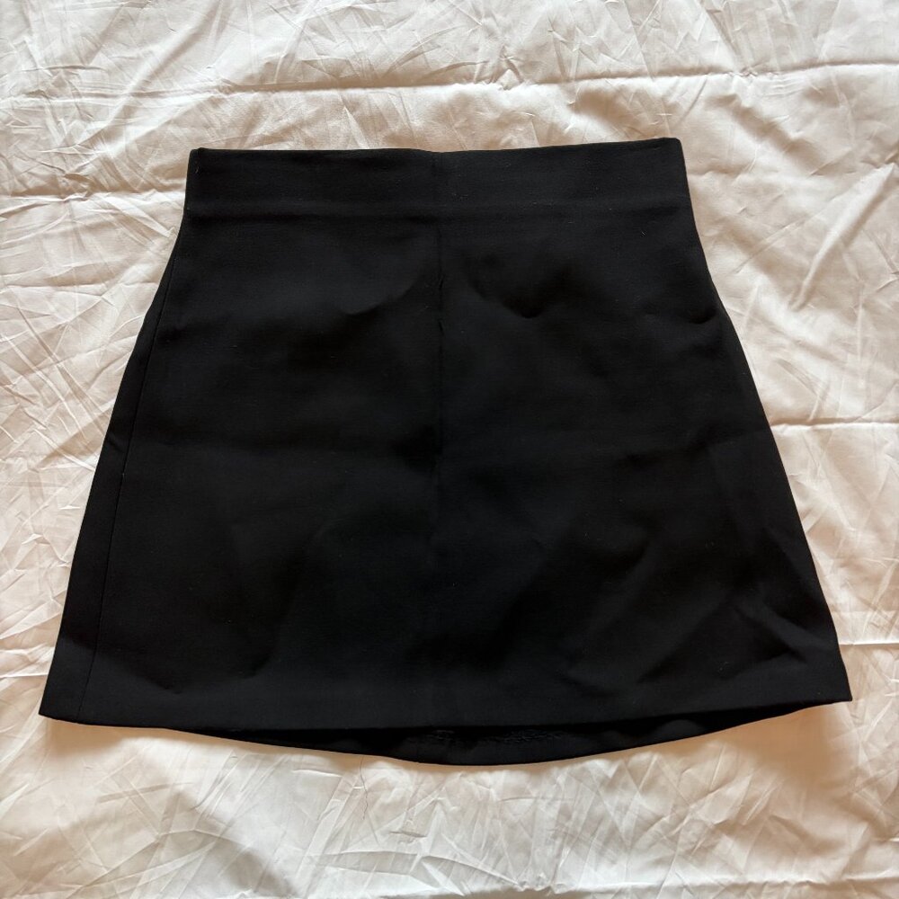 Zara Woman Black Mini Skirt Back Zip I  Size US S EU S
